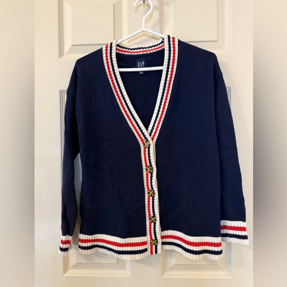 ❤️💙Beautiful Gap Navy Cotton Cardigan Oversized Size XS💙❤️